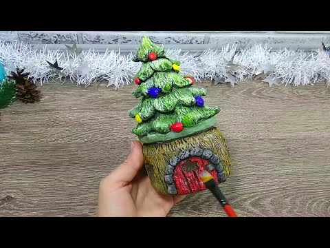 ЁЛКА своими руками БЫСТРО и ПРОСТО из СТЕКЛЯННОЙ БАНКИ. НОВОГОДНИЕ поделки. CHRISTMAS TREE. DIY
