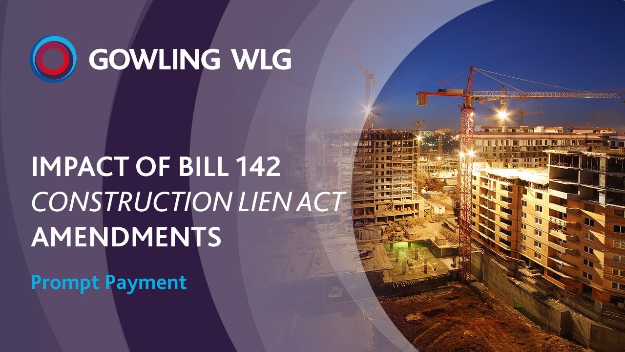Prompt Payment Construction Lien Act Amendments YouTube