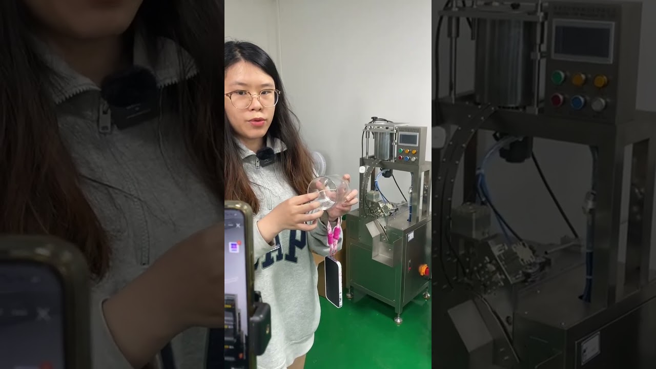 Inserting wick in the candle jar live show