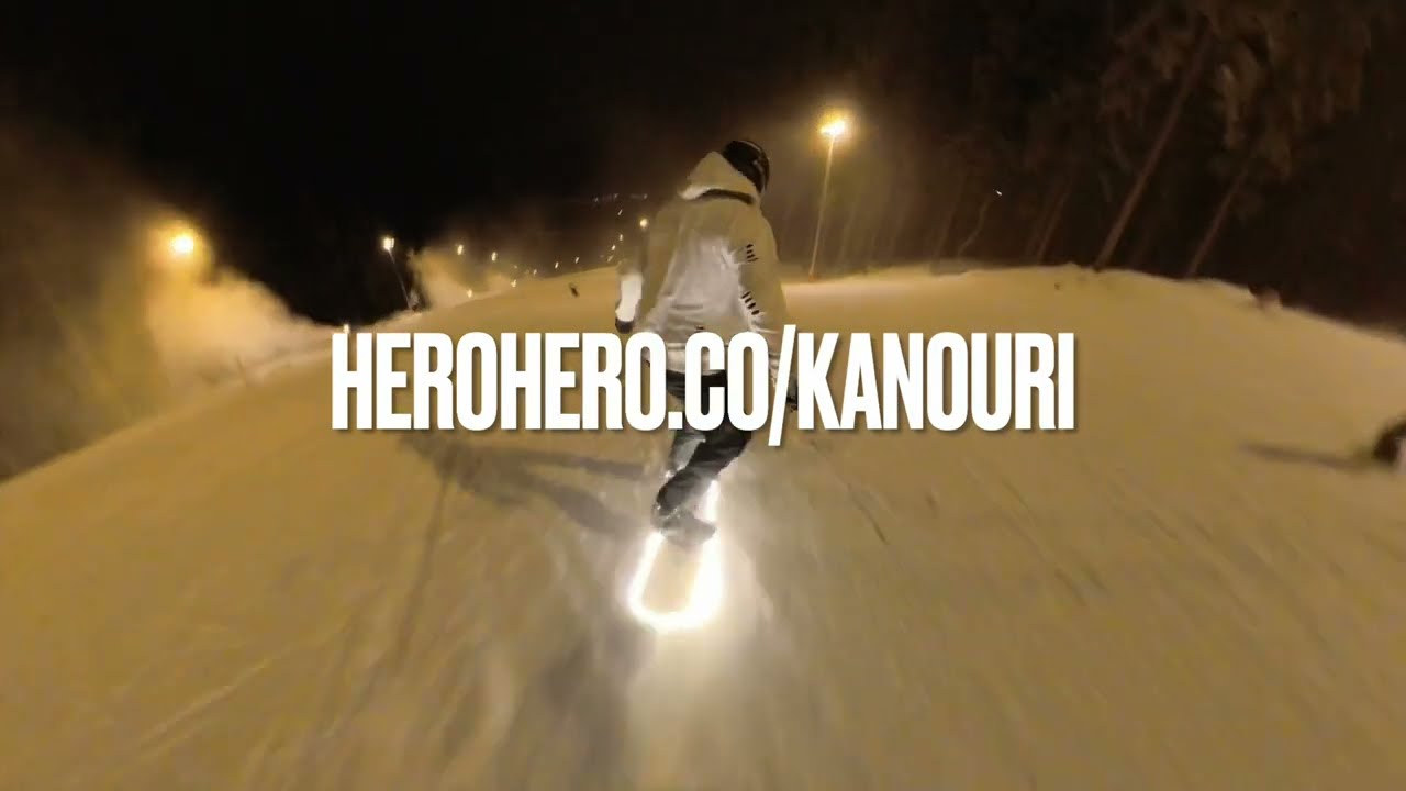Test svítícího snowboardu a luxusního počasí na Ještědu :-)