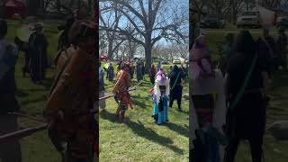 Amtgard battle game #amtgard #larp #cometrylarp #dnd #rpg #gameplay #fyp #sword #foamfighting #anime