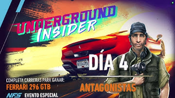NFS No Limits - UNDERGROUND INSIDER - FERRARI 296 GTB - Día 4 Antagonistas