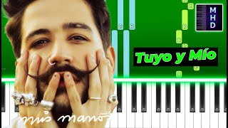 Camilo, Los Dos Carnales - Tuyo y Mío (Piano Tutorial Easy)