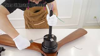 wood ceiling fan with light  installation instructions