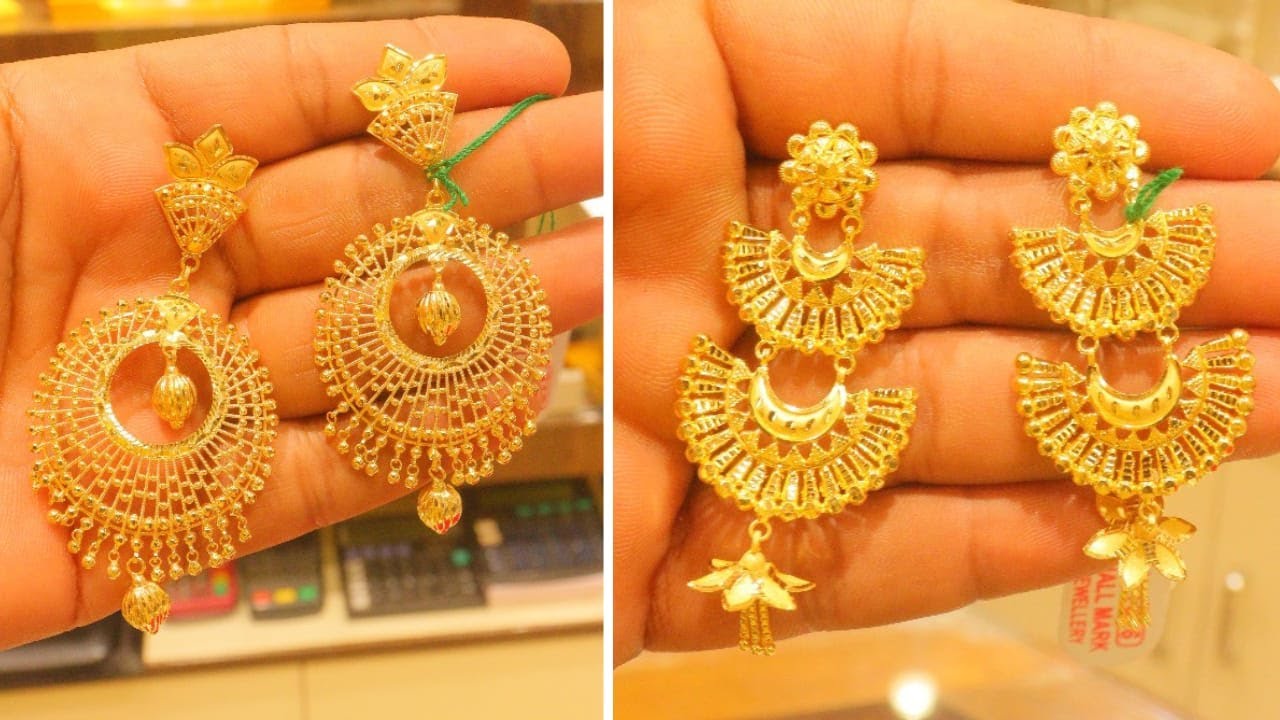 From 3 Gram Gold Kanbala Earrings Designs With Price || Latest Earring ...