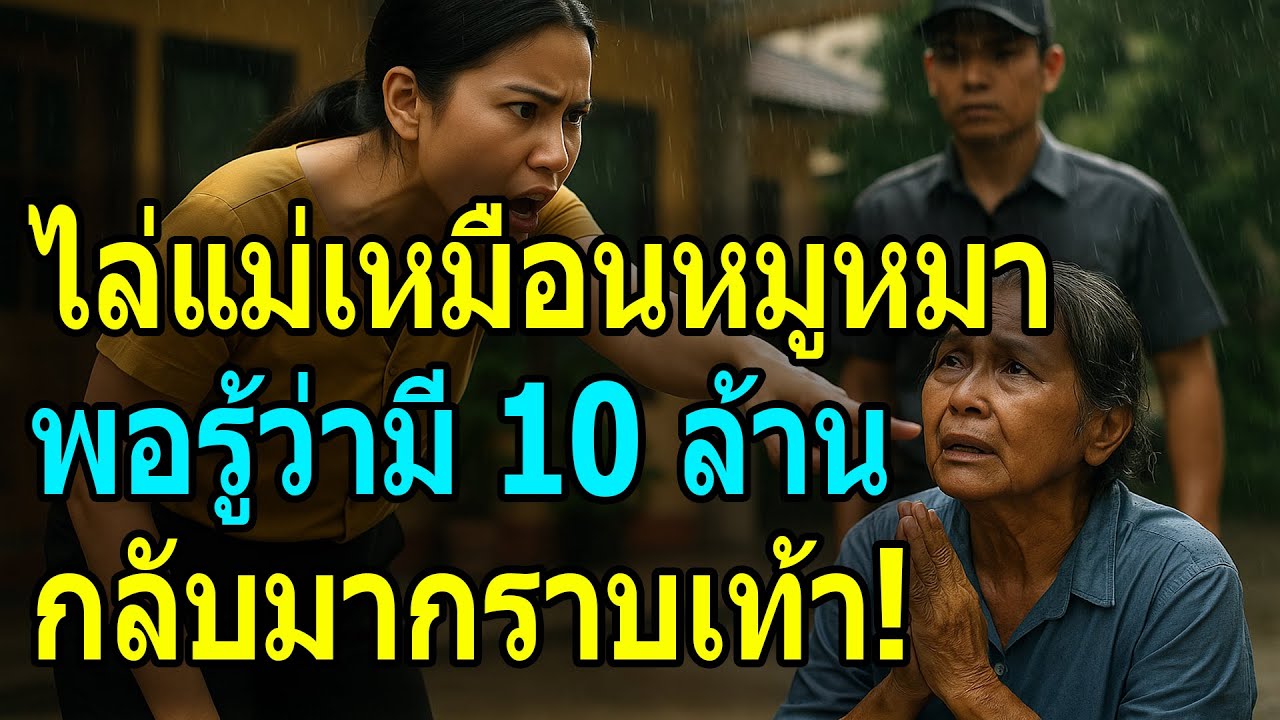 ไล่แม่ตากฝนเพราะรังเกียจ พอรู้ว่าได้เงิน 10 ล้าน รีบมาสร้างภาพกตัญญู จุดจบสะใจมาก!
