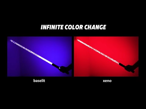 Comparing | Testing baselit and xenopixel of LAVA lightsaber blade