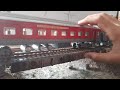 Cabin ride and Parallel race  Rajdhani Exp Indian Railway Model | Miniature World | Railway Crossing