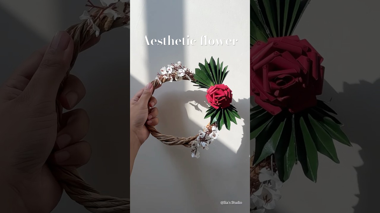 Beautiful Red Rose flower | flower making from paper | Valentine’s Day gift idea 