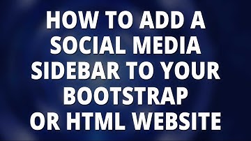 Bootstrap - Add a Social Media Share Sidebar To Your Bootstrap or HTML Website