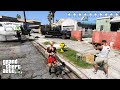 GTA 5 - Franklin And Tracey&#39;s TEN STAR COP BATTLE AT Franklin&#39;s OLD HOUSE!