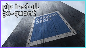 Goldman Sachs Has an Open Source Python Package Called GS-Quant