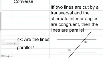 Converse of parallel lines theorems