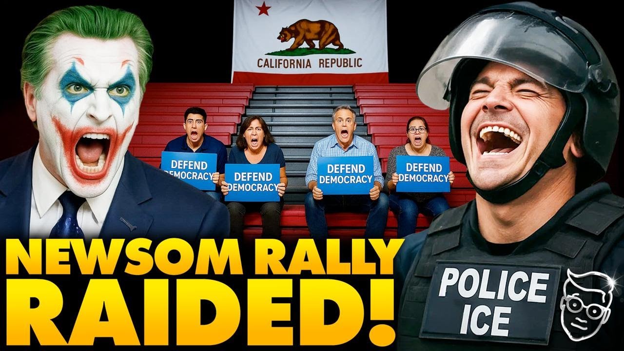 Trump Orders ICE Raids on Gavin Newsom’s Tiny 'Rally' | Gavin Has Hysterical Meltdown LIVE on Stage