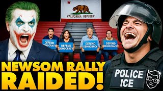 Trump Orders ICE Raids on Gavin Newsom’s Tiny 'Rally' | Gavin Has Hysterical Meltdown LIVE on Stage