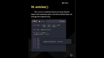 JavaScript entries method #coding #frontendcourse #javascript #programminglanguage