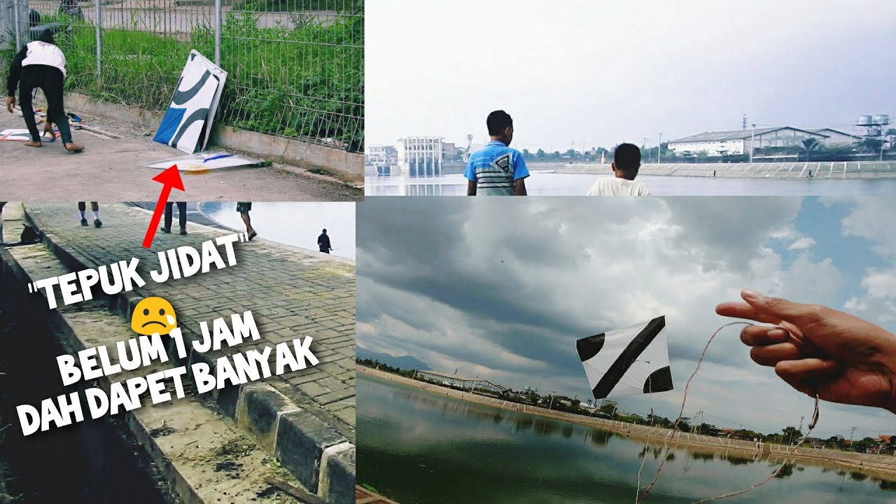 Ngebandang Layangan Gede di Danau, Geol Terus Jangan Sampai Nyemplung