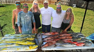 We took a boat 60 miles offshore for a cooler full of FISH | Mahi Fishing {Catch, Clean, Cook}