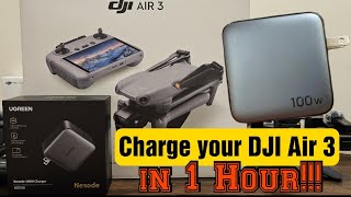 UGreen Nexode 100w Fast Charger : 1 Hour Charging of DJI Air 3 Battery : Cheaper Alternative