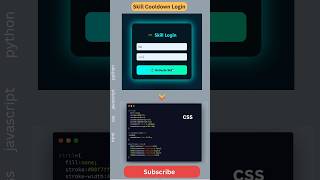⚡ INSANE Skill Login UI! Cooldown + Success Pop-Up 🔥 #GameUI #LoginHack #HTMLCSSJS #Shorts #CyberUI