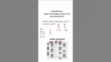 ASVAB/PiCAT Math Knowledge Practice Test Question: Prime Numbers #acetheasvab with #grammarhero