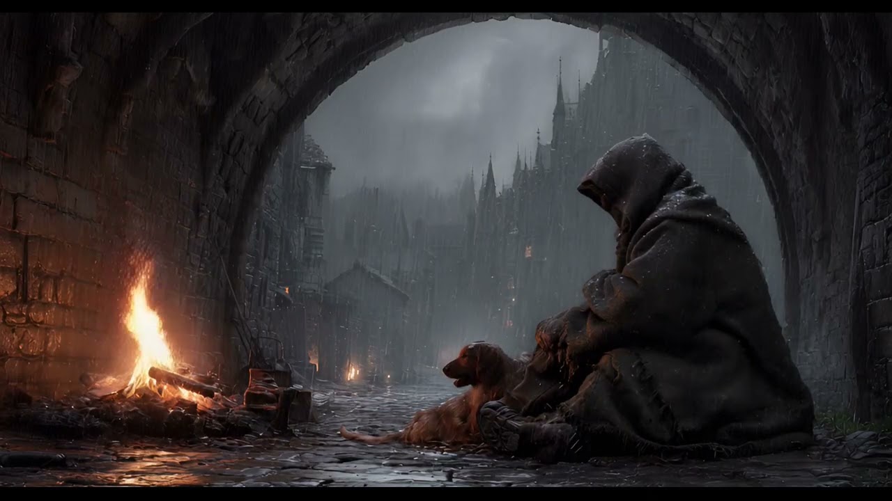 Deep Focus Relaxing Music - The Hooded Wanderer in the Rain