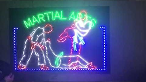 Hidly 600*900mm Animated Martial Arts LED Sign Controllable Flashing Modes HSM0431