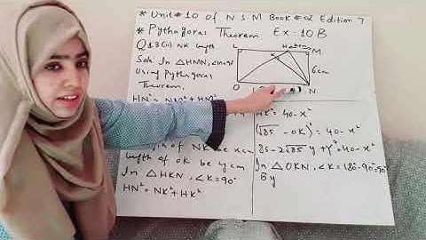 Real life problems related to pythagoras theorem, Q12 & Q13 of exercise 10 B of D2.