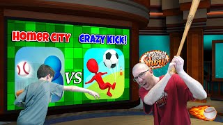 Homer City vs Crazy Kick! Gameplay and Review ⚾⚽  (iOS and Android Games) screenshot 2