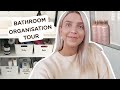 BATHROOM ORGANISATION TOUR//  Decor, Storage and Organisation Hacks// How to DIY LED Mirror!