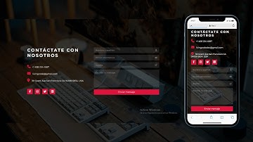 ✅ FORMULARIO DE CONTACTO ANIMADO con HTML & CSS | Animated Contact us page [RESPONSIVE] #css #html