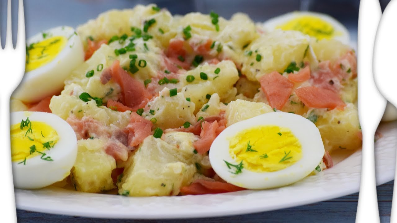 Salade de pomme de terre au saumon fum