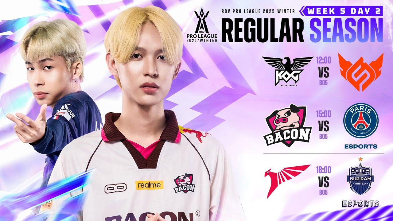 การแข่งขัน RoV Pro League 2025 Winter | รอบเก็บคะแนน Week 5 Day 2