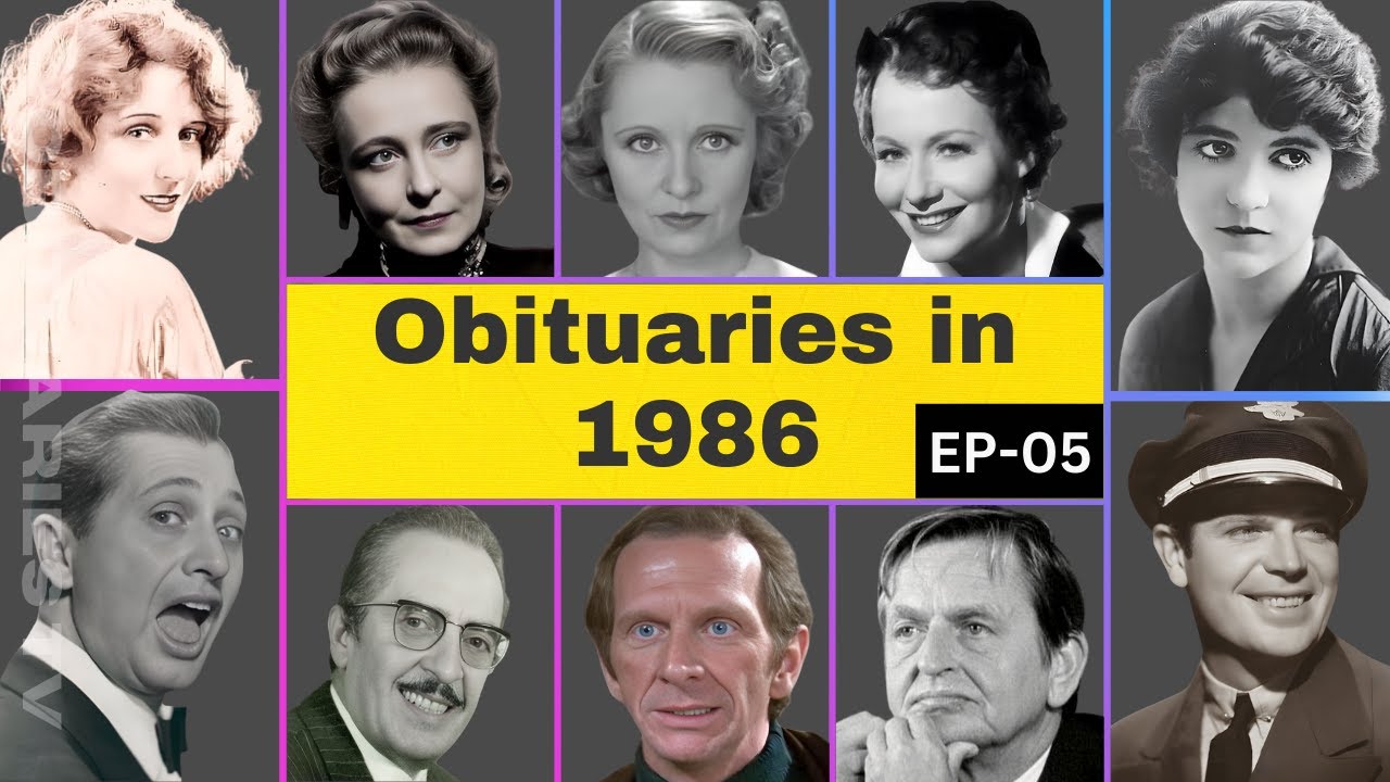 Некрологи знаменитостей. Известные звезды, скончавшиеся в 1986 году. Часть 5. Некрологи на ТВ. #в...