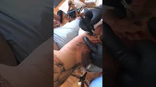 Tattoo shading, storm clouds and eagle over New Mexico desert. #tattoo