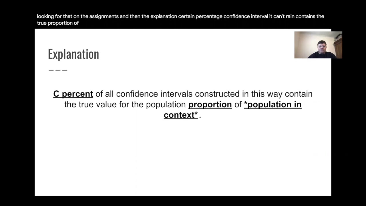 AP Statistics 6.3 Justifying a Claim Based on a Confidence Interval for ...