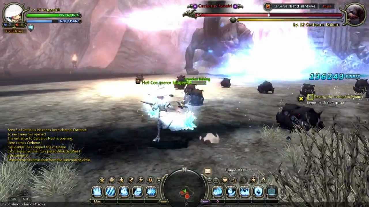 Dragon Nest SEA level 32 EL solo Cerberus Nest Hell