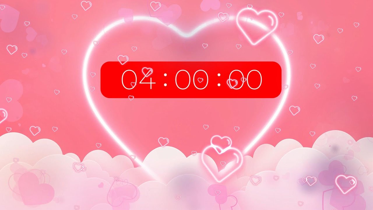 4 minute COUNTDOWN timer - VALENTINE'S DAY theme - YouTube
