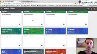 Google Classroom: Archiving