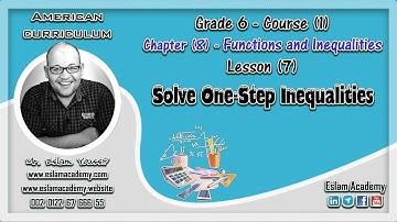 🔴Grade 6 – Ch 8 – Lesson 7 [[ Solve One-Step Inequalities ]] 🔴
