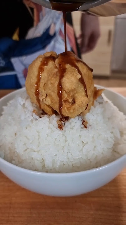Chicken Egg Tempura Don from Food Wars! 🥚🍚 #foodwars #anime #egg #shorts