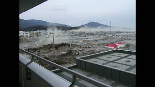 Tsunami in Rikuzentakata (陸前高田市津波) - Iwate Prefectural Takata Hospital (岩手県立高田病院)