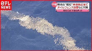 【地元では不安の声】帯状の“軽石”神津島近海で上空から確認