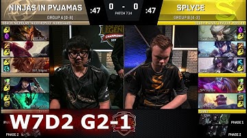 Ninjas in Pyjamas vs Splyce | Game 1 S7 EU LCS Summer 2017 Week 7 Day 2 | NIP vs SPY G1 W7D2