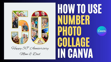 How to Use Canva Number Photo Collage Frames | Anniversary & Birthday Template Guide