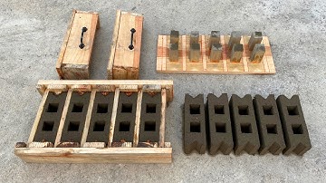 Instructions on how to make molds for many cement bricks at the same time part 1