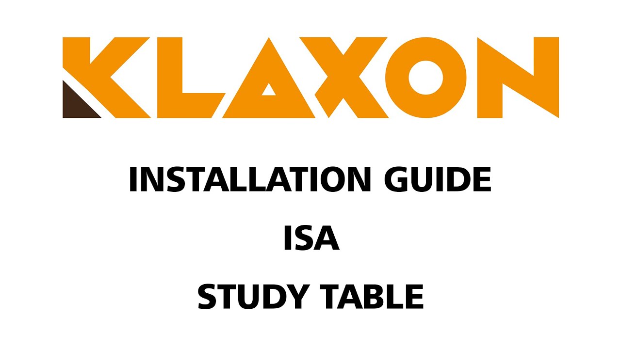 KLAXON study table assembly video preview