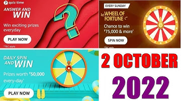 Amazon Quiz Today | Amazon Quiz Answers Today | 2 October 2022