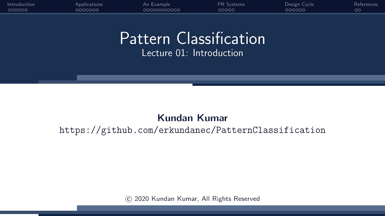 Lec02: Introduction To Pattern Classification || Part 2 - YouTube