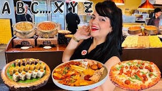 Alphabetical Food Challenge in Buffet | Food Challenge